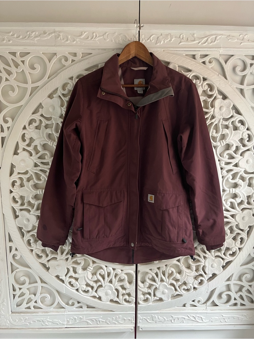 Carhartt Storm Defender Waterproof Utility Jacket Plum XS